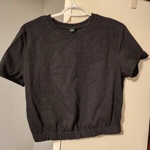 Womens Wild Fable Cropped Black Shirt Size Small